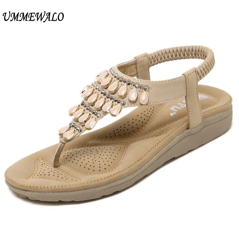Women Summer T-strap Flip Flop Thong Sandals 3686-1
