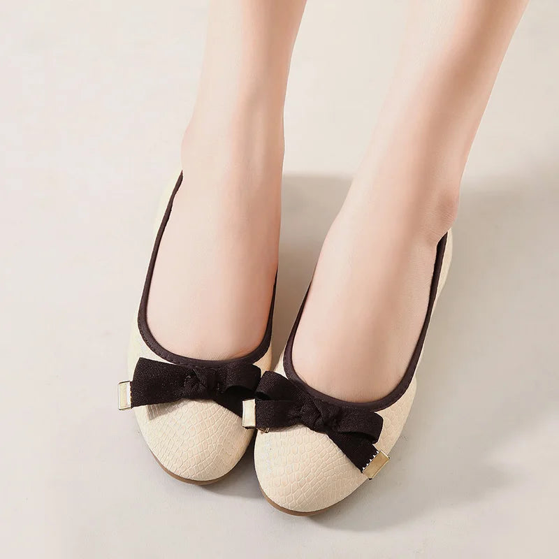 Women Patent Leather Soft Ballet Flat Ballerina Shoes 3762-1