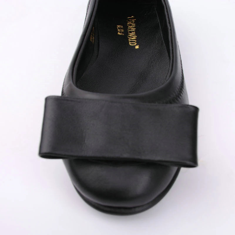 Women Genuine Leather Soft High Ballerina Flats 3762