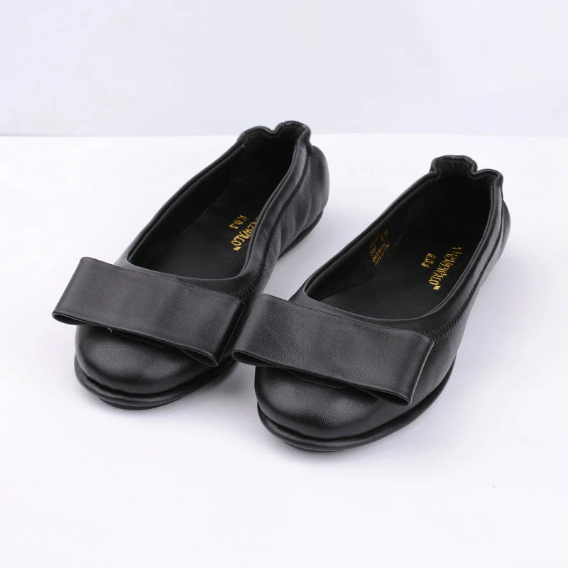 Women Genuine Leather Soft High Ballerina Flats 3762