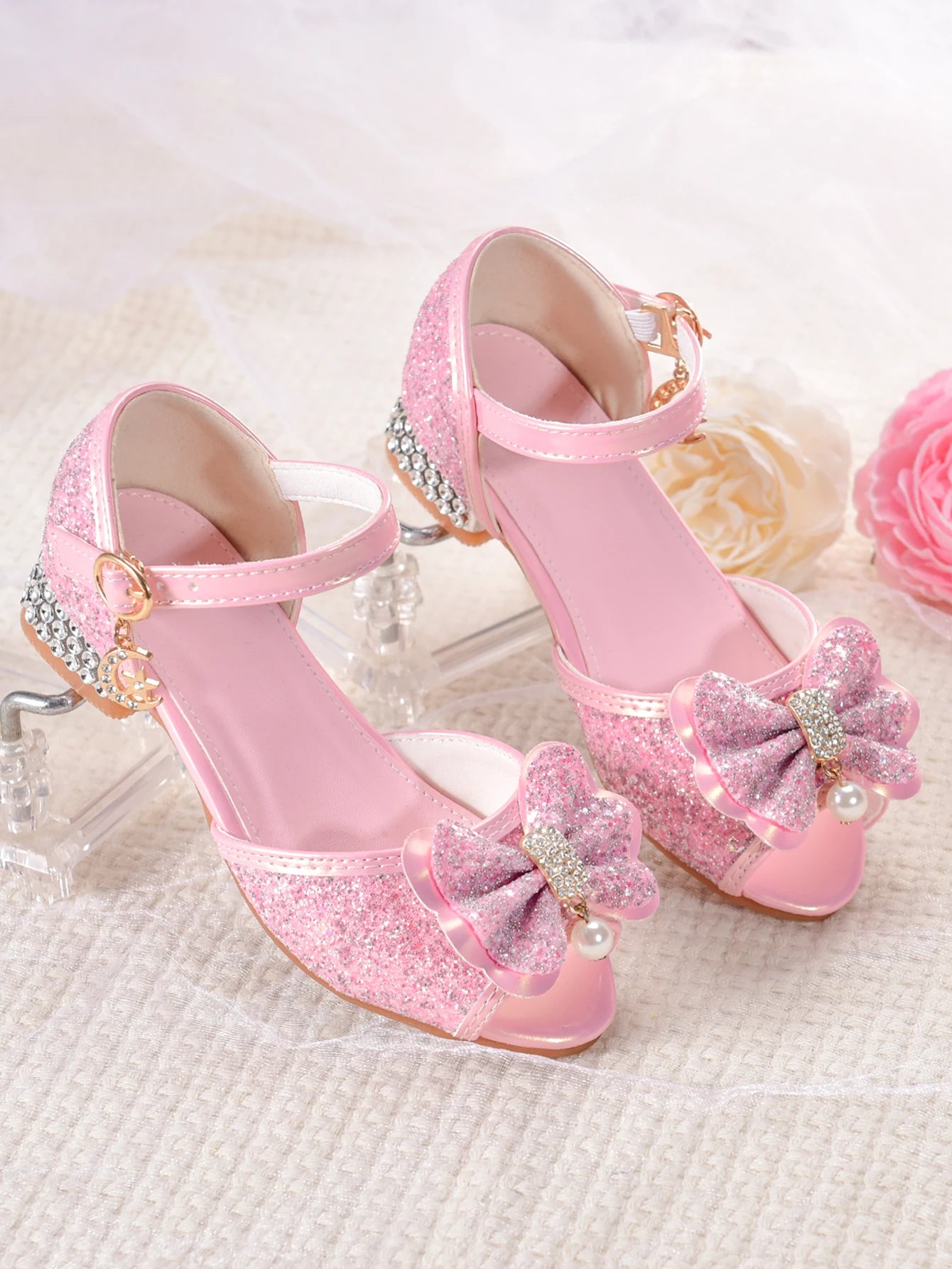 Girls' flower design princess shoes sandals