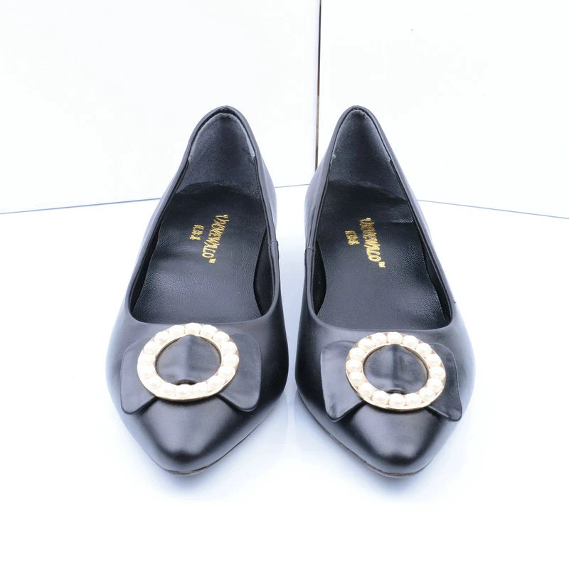Women Leather Flats Pointed Toe Ballerina Ballet Shoes 3361