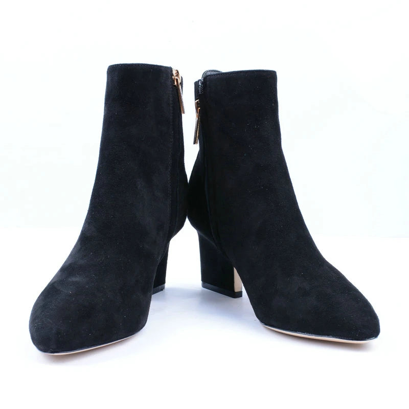 Women Suede Leather High Heel Boots 3851-2