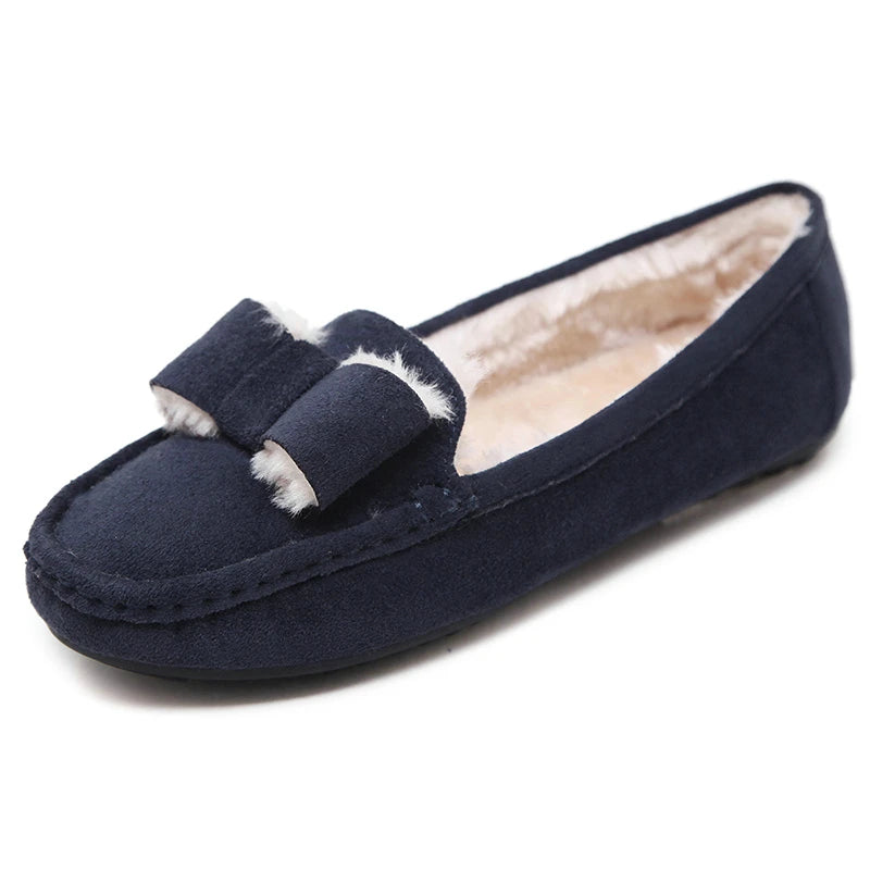 Women Winter Warm Loafers Driving Shoes 6331