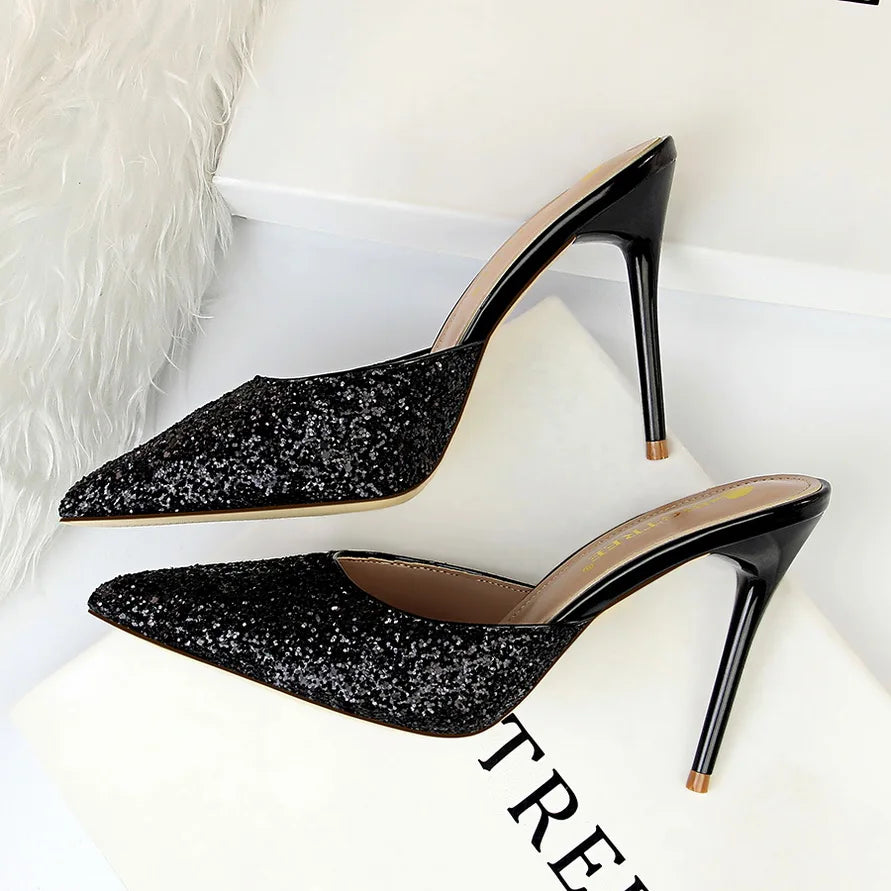 Women High Heel Pointed Toe Gladiator Sandal 283-12