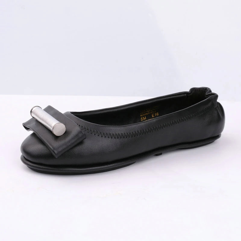 Women Genuine Leather Soft Ballet Flat Ballerina 1126