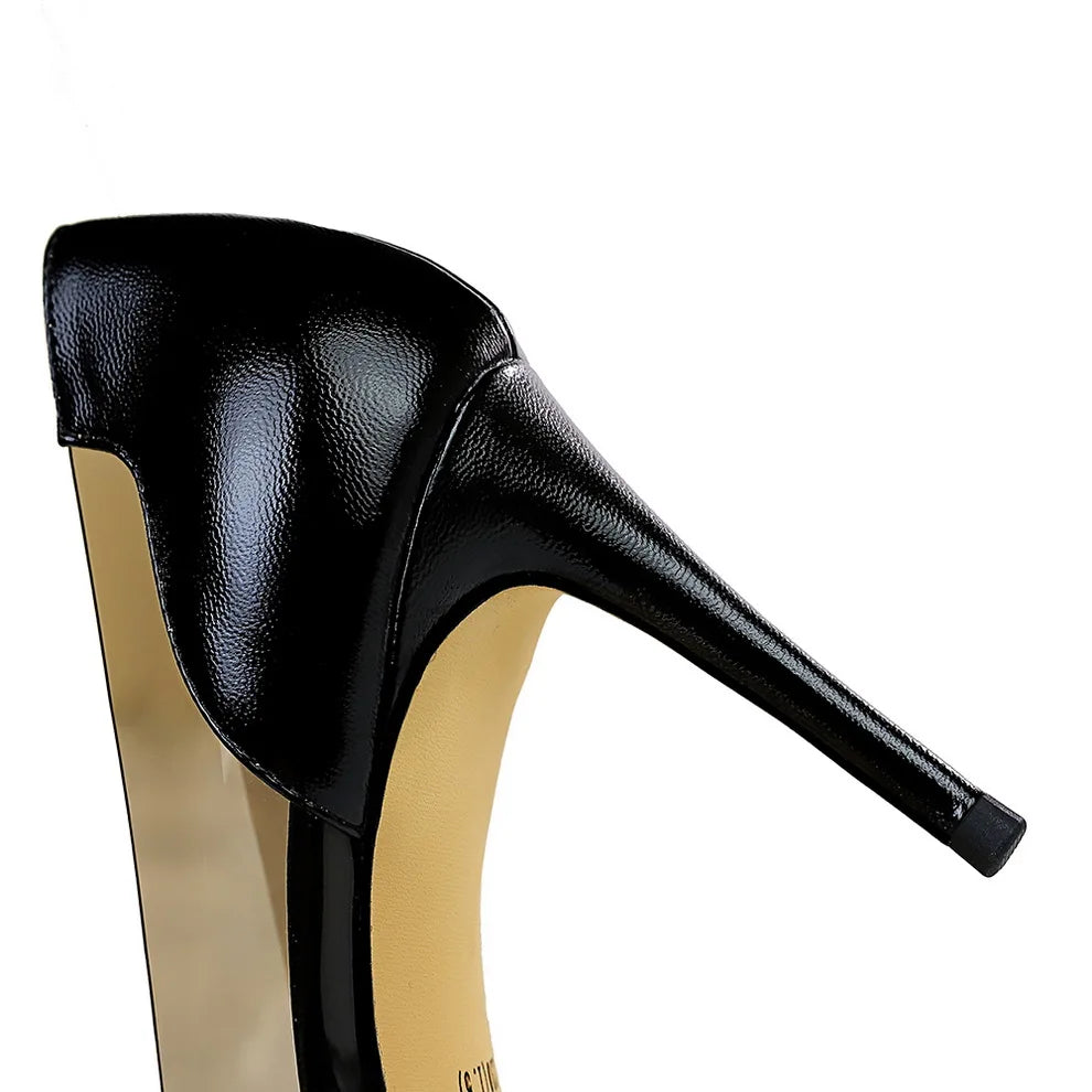 Women High Heels Metal Pointed Toe Pumps 7818-2