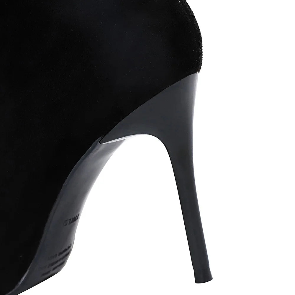 Women Pointed Toe Thin Heels Ankle Boots 3526-2