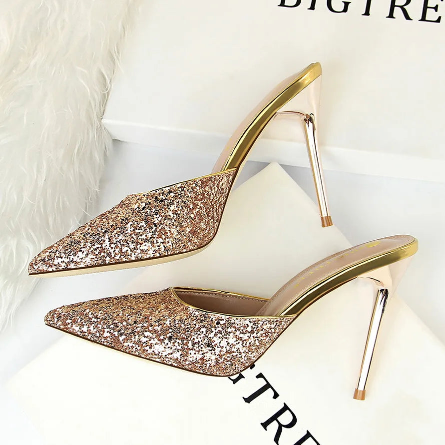 Women High Heel Pointed Toe Gladiator Sandal 283-12