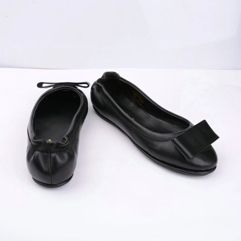 Women Genuine Leather Soft High Ballerina Flats  3762