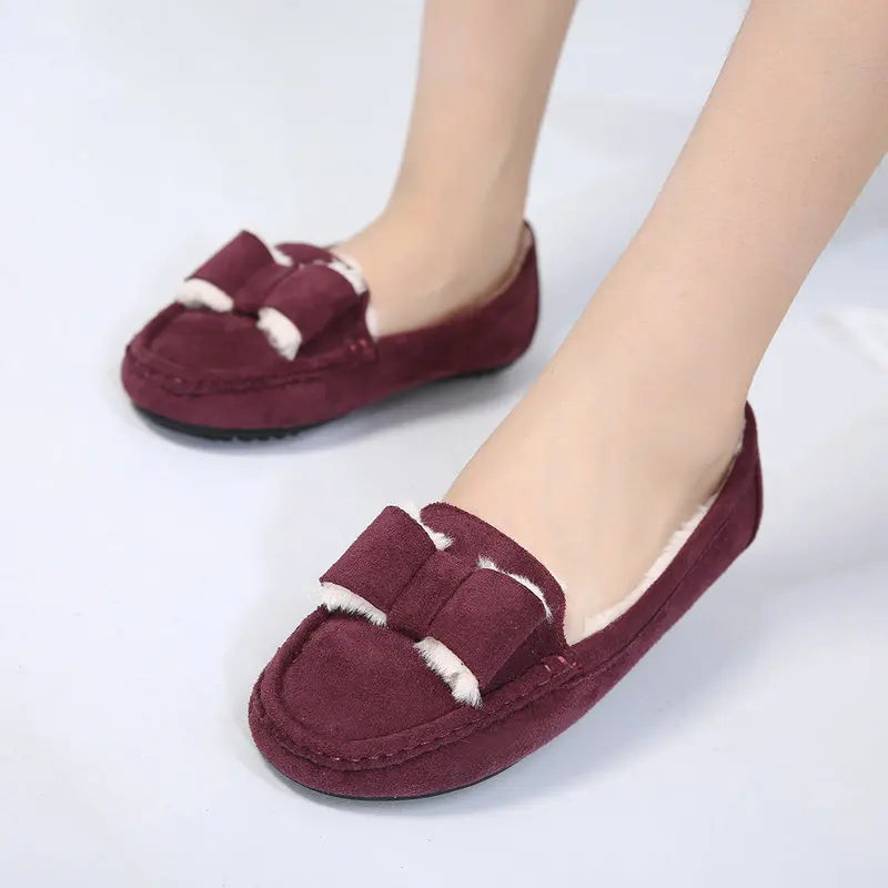 Women Winter Warm Loafers Driving Shoes 6331