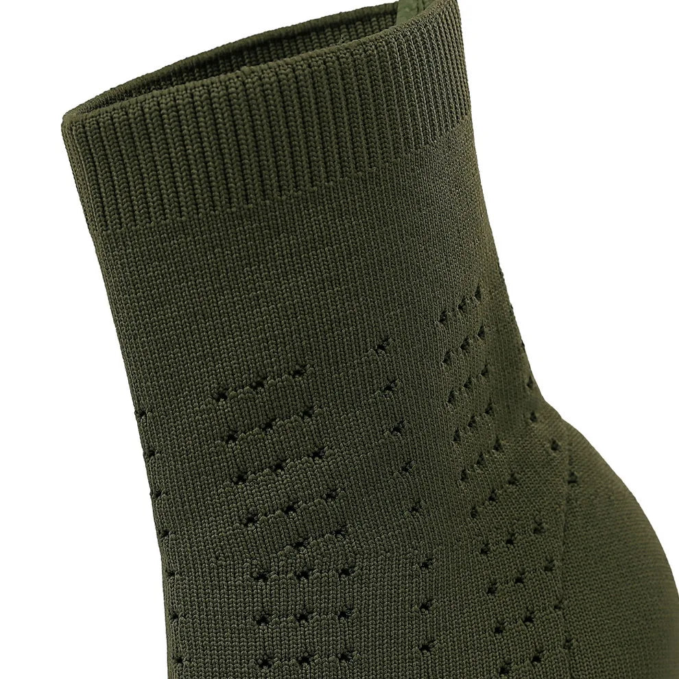 Open Toe Stretch Knit Sock Boots