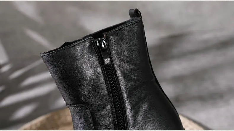 Women Genuine Leather Knee-High Boots 6688-1