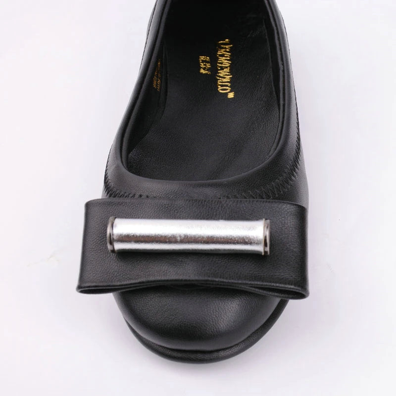 Women Genuine Leather Soft Ballet Flat Ballerina 1126