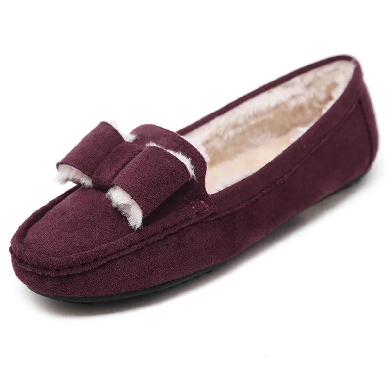Women Winter Warm Loafers Driving Shoes 6331