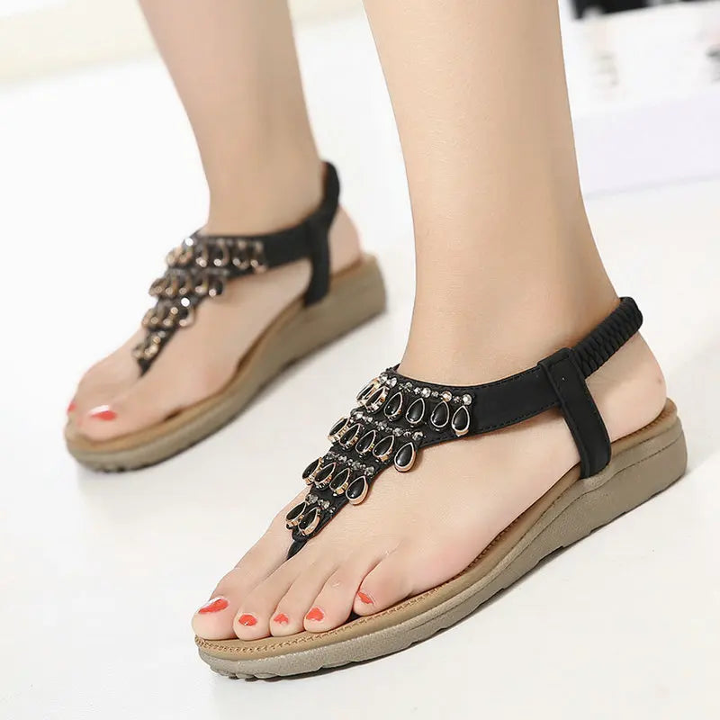 Women Summer T-strap Flip Flop Thong Sandals 3686-1