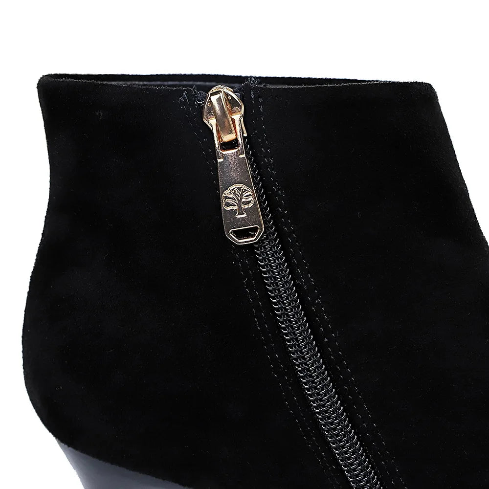 Women Pointed Toe Thin Heels Ankle Boots 3526-2
