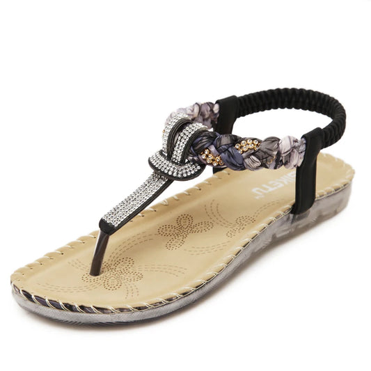 Women Summer Sandals T-strap Flip Flops Thong Sandals 3675