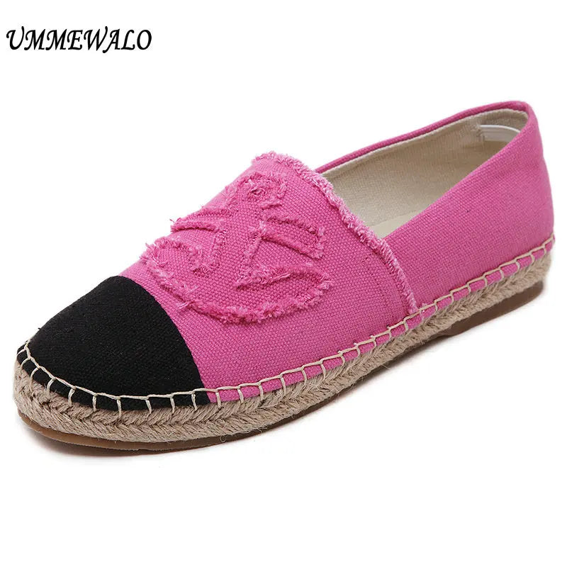 Women Canvas Shoes Slip On Espadrilles Woman Comfortable Loafers Flats