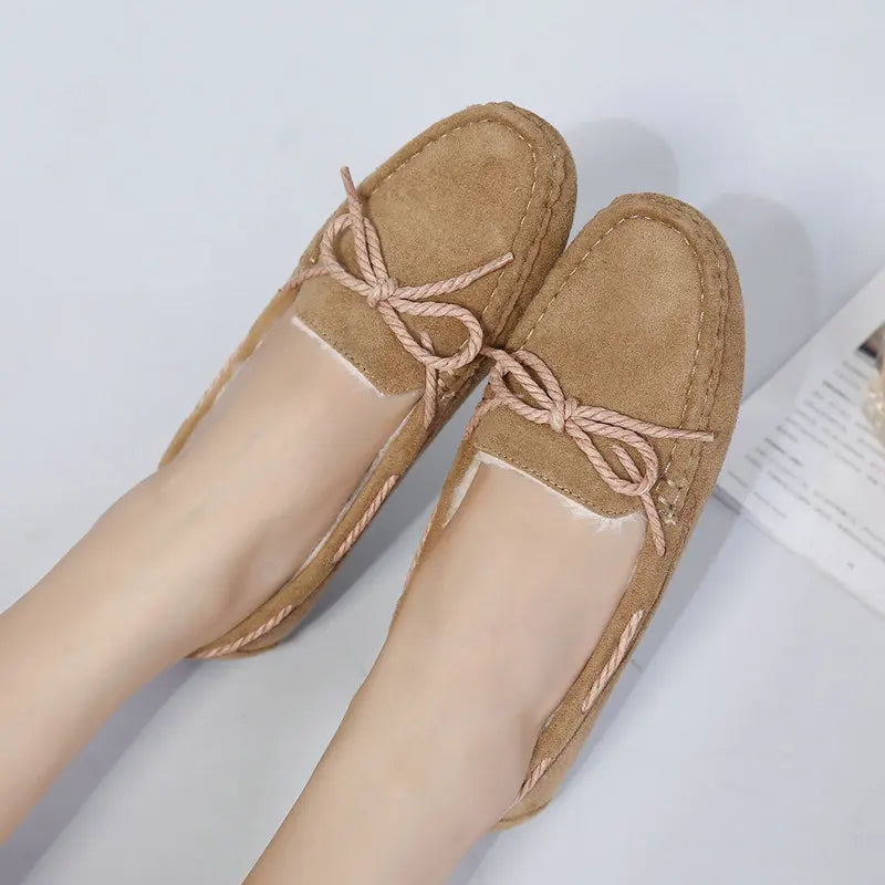Women Warm Loafer Flock Short Plush Cotton Loafers 3625