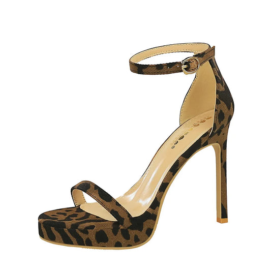 Women Leopard Cloth Gradient Super High Pumps 3622-4