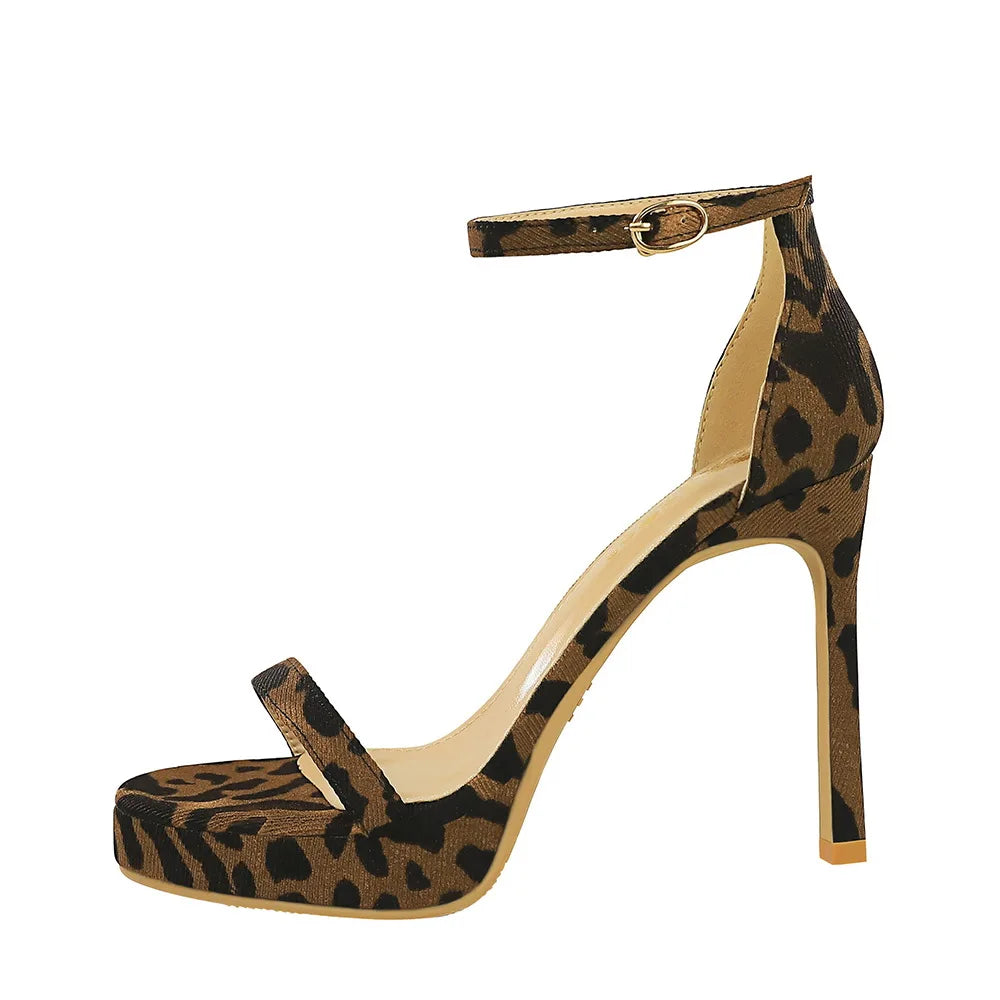 Women Leopard Cloth Gradient Super High Pumps 3622-4