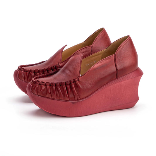 Women's Slip On Thick Heel Platform Shoes Wedge WR936-31