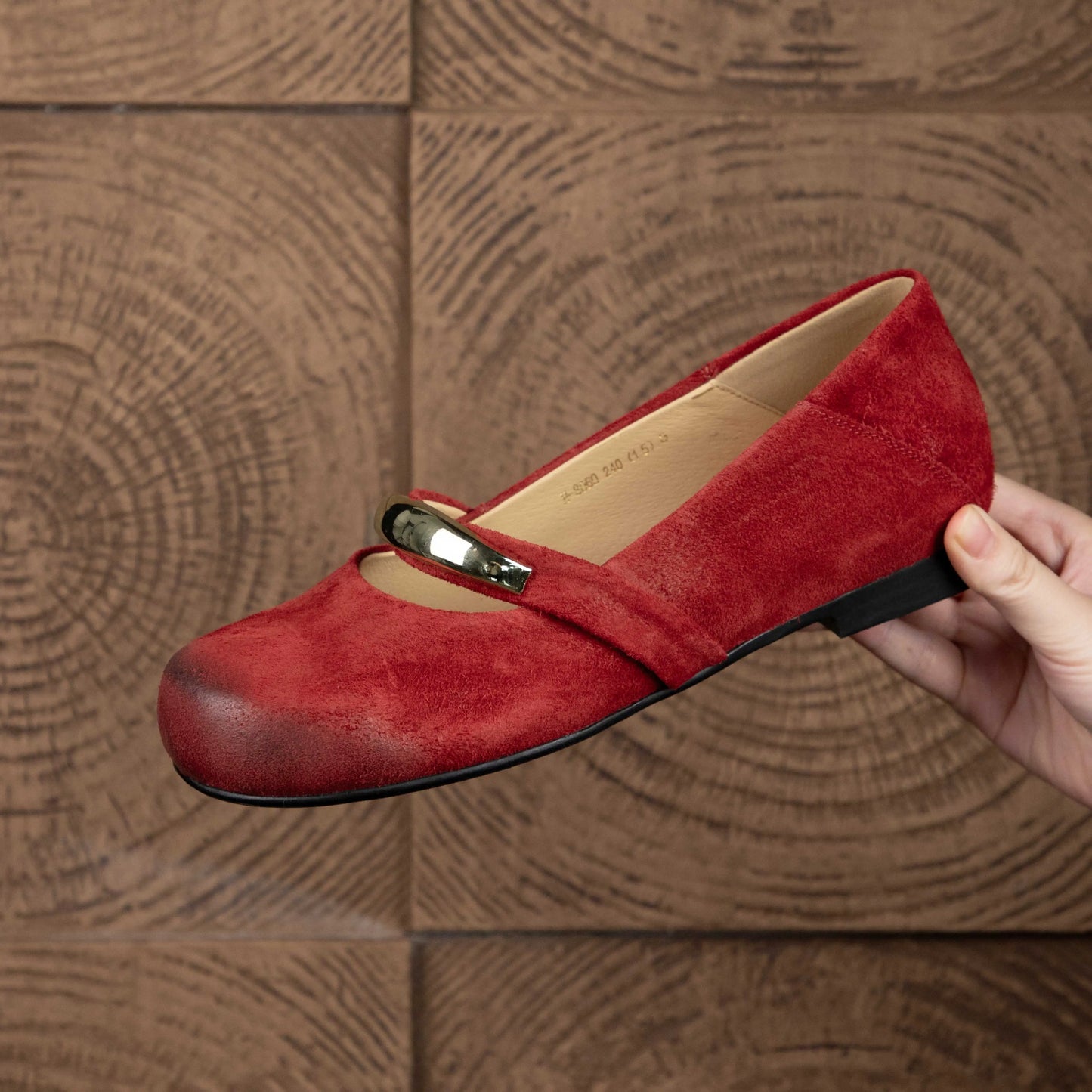 Soft Suede Leather Flat Shoes Women Casual Round Toe Ballet Shoes