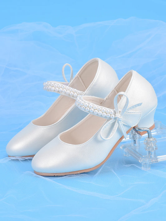 Girls' Princess White Mary Jane Dress Shoes