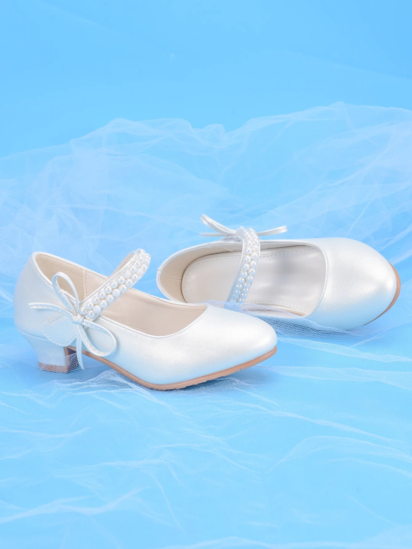Girls' Princess White Mary Jane Dress Shoes