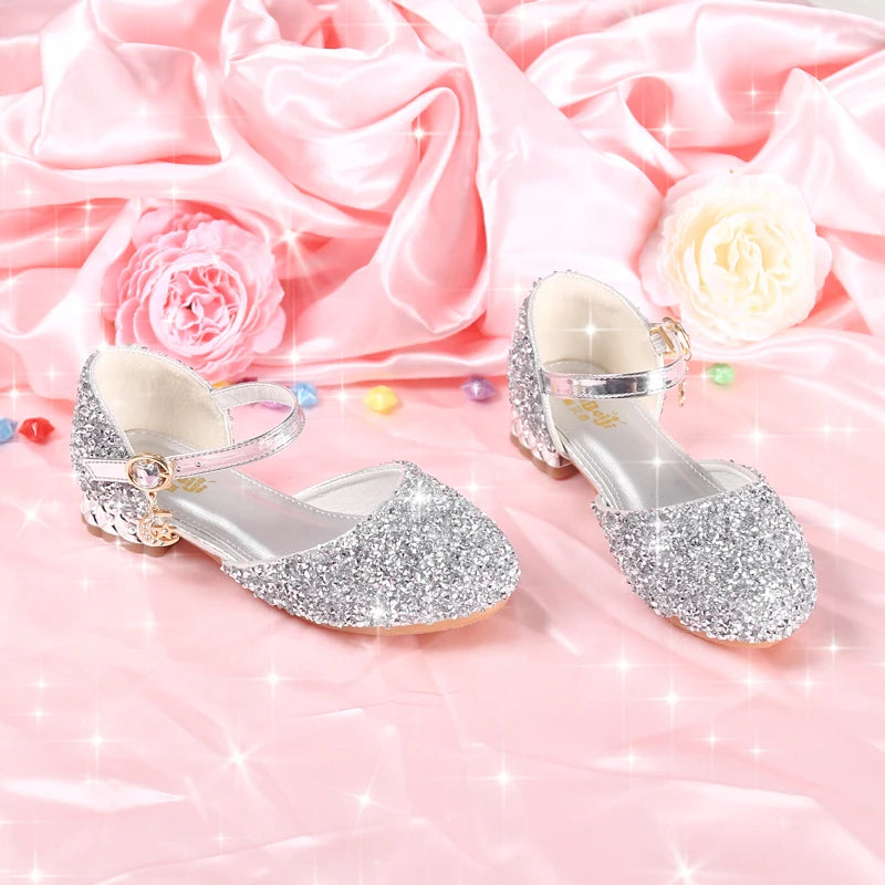 Girl's Princess Shoes Crystal Flower Designer Sandals