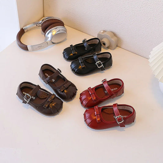 Children's Soft Sole Mary Jane Leather Shoes
