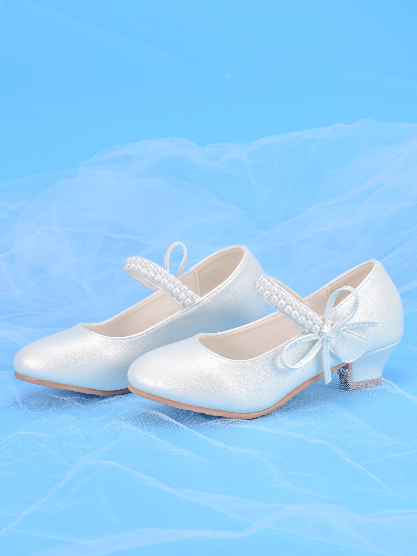 Girls' Princess White Mary Jane Dress Shoes