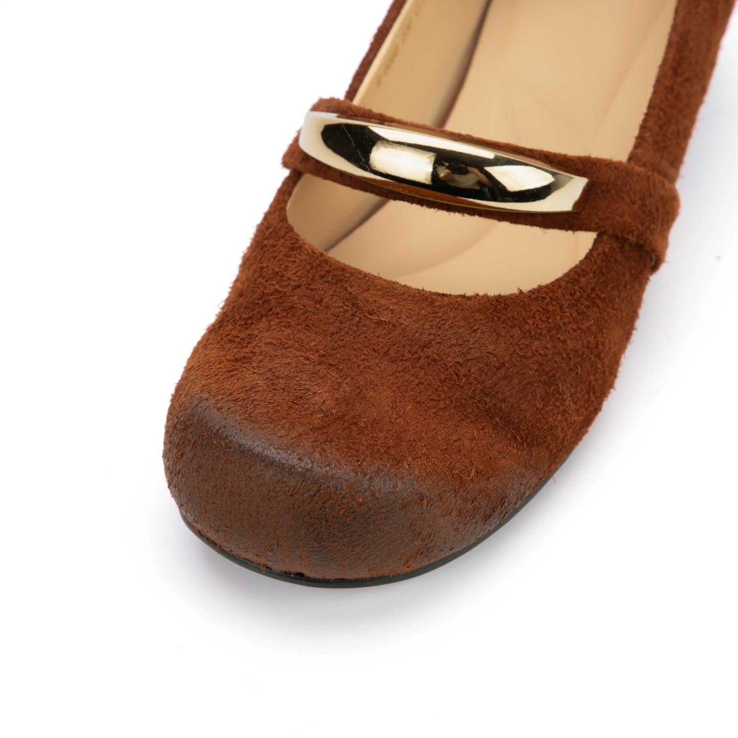 Soft Suede Leather Flat Shoes Women Casual Round Toe Ballet Shoes