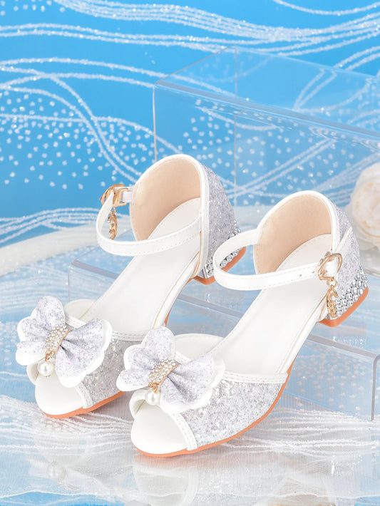 Girls' flower design princess shoes sandals