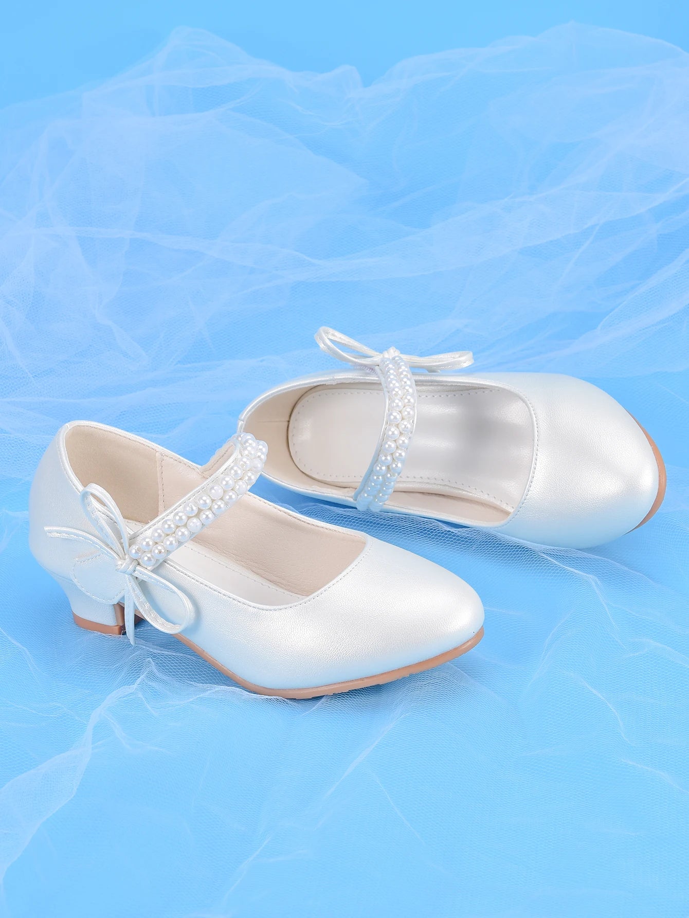 Girls' Princess White Mary Jane Dress Shoes