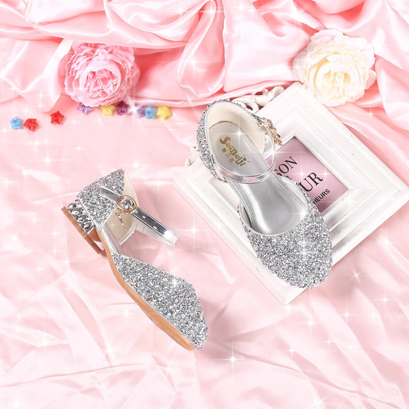 Girl's Princess Shoes Crystal Flower Designer Sandals