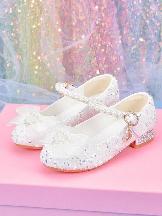 Girls' White Princess Style Shoes Children's Dress Shoes