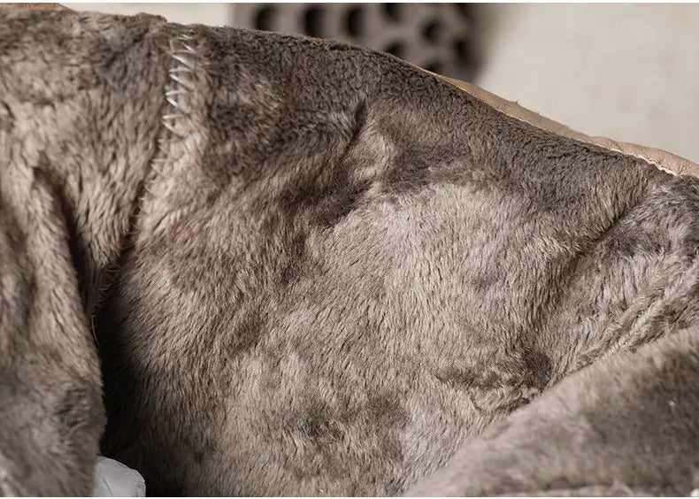 women Retro Genuine Leather Thick Heel Boots 3288